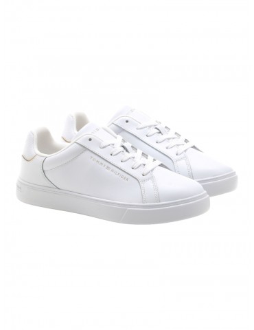 Tommy Hilfiger sneakers donna in pelle essential court white fw0fw8000