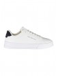 Tommy Hilfiger sneakers uomo in pelle court leather grain ess white desert sky