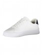 Tommy Hilfiger sneakers uomo in pelle court leather grain ess white desert sky