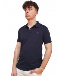 Guess polo uomo blu Nolan con logo a rilievo sul collo m4gp66kc701-g7v2