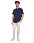 Guess polo uomo mezza manica Paul pique silk blue m2yp25kars0-g7r1