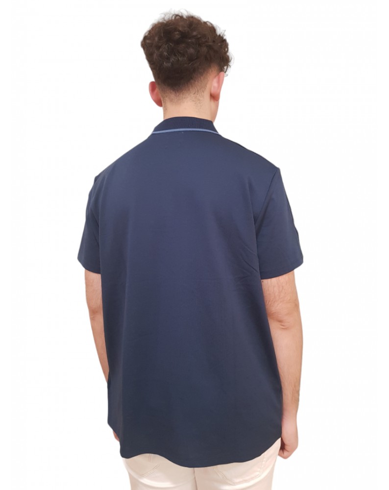 Guess polo uomo mezza manica Paul pique silk blue m2yp25kars0-g7r1