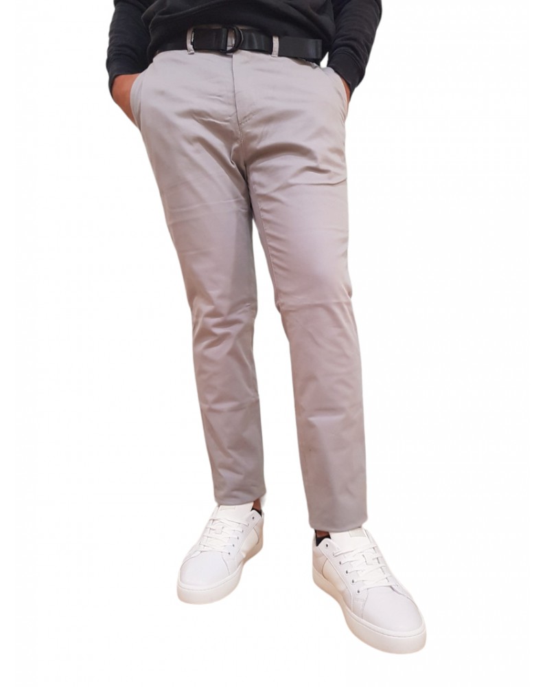 Calvin Klein pantalone grigio chino slim con cintura k10k110979prz