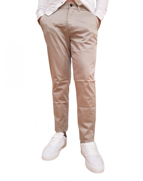 Calvin Klein pantalone beige chino slim satin stretch k10k110963pkr