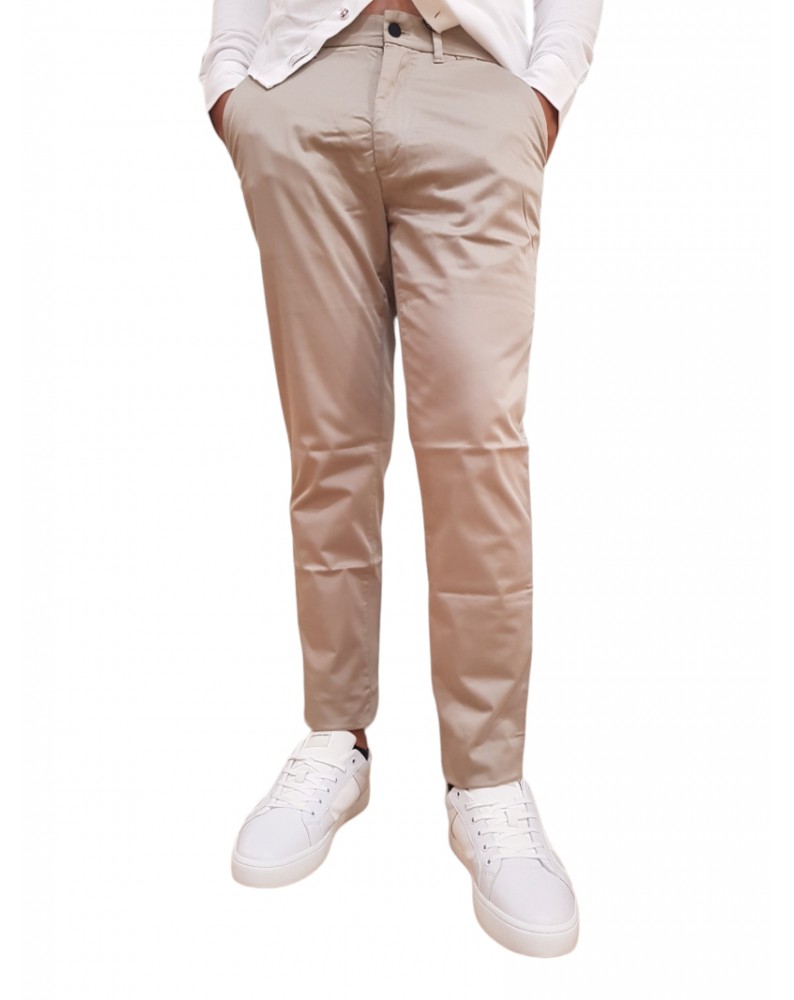 Calvin Klein pantalone beige chino slim satin stretch k10k110963pkr