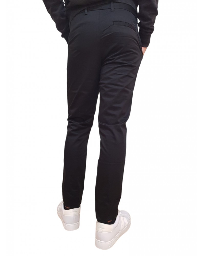 Calvin Klein pantalone chino slim nero stretch satin k10k110963beh