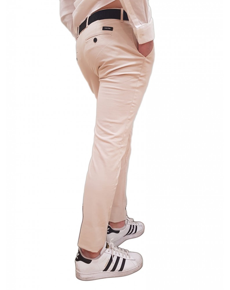 Calvin Klein pantalone chino beige con cintura