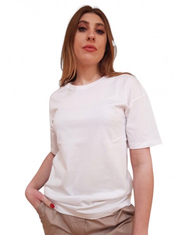 Fracomina t shirt bianca over fp24st3006j465n5-278