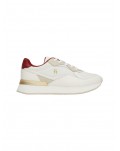 Tommy Hilfiger sneakers donna in pelle chic chunky ancient white magma red