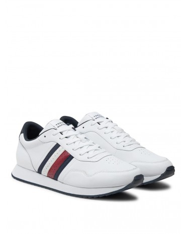 Tommy Hilfiger sneakers uomo runner evo lth mix ess white