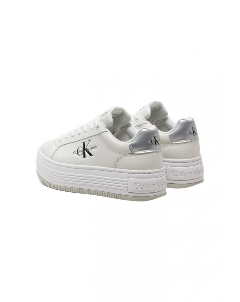 Sneakers donna Calvin Klein jeans in pelle bold platf white yw0yw01516-0k9