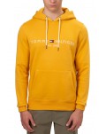 Tommy Hilfiger felpa uomo con cappuccio e logo city yellow mw0mw11599ze1