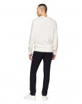 Tommy Hilfiger pullover relaxed con bandiera big graphic white mw0mw36192ybh