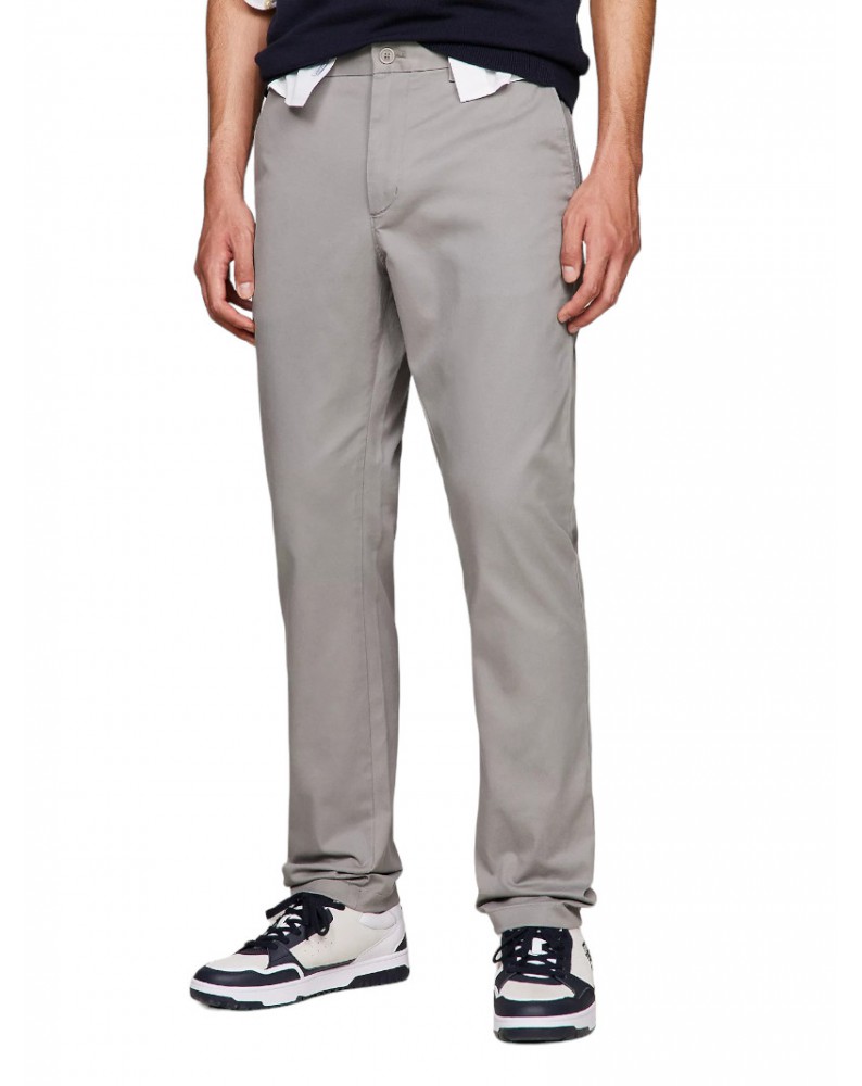 Pantalone Tommy Hilfiger Bleecker chino slim fit grigio mw0mw26619pr2