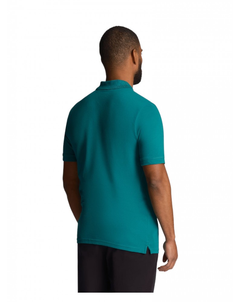 Lyle & Scott polo uomo court green plain polo shirt sp400vog-x154