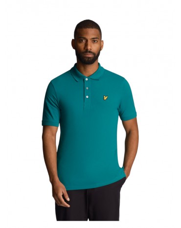 Lyle & Scott polo uomo court green plain polo shirt sp400vog-x154