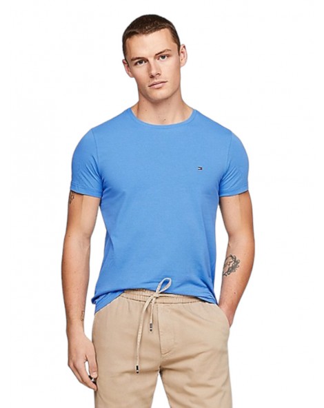 Tommy Hilfiger t shirt uomo mezza manica blue speel extra slim mw0mw10800-c30