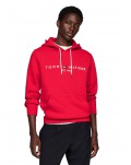 Tommy Hilfiger felpa uomo con cappuccio e logo primary red mw0mw11599xlg 