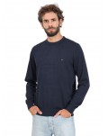 Tommy Hilfiger maglia uomo girocollo blue classic cotton mw0mw32026dw5