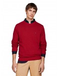 Tommy Hilfiger pullover uomo rosso in maglia tramata mw0mw33511-xjv