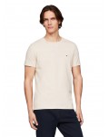 Tommy Hilfiger t shirt uomo extra slim con bandierina classic beige mw0mw10800