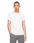 Tommy Hilfiger t shirt uomo slim fit bianca con bandierina al colletto