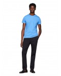 Tommy Hilfiger t shirt uomo slim fit bluette con bandierina al colletto