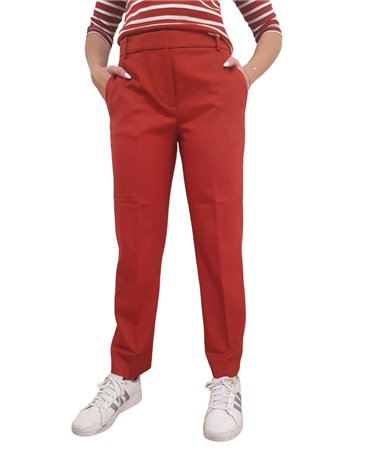 Tommy Hilfiger Pantalone donna rosso slim dritto fit ww0ww39723xnn