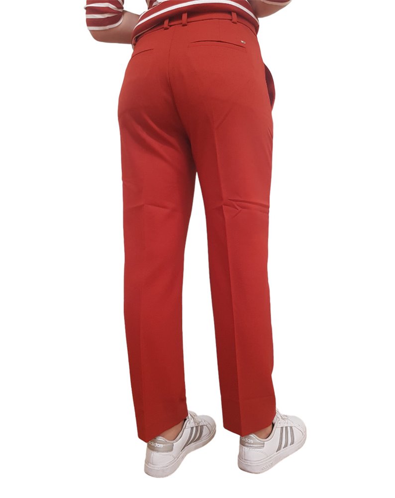 Pantaloni donna rosso slim dritto fit Tommy Hilfiger  ww0ww39723xnn