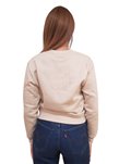 Tommy Hilfiger felpa donna girocollo beige con logo ww0ww39791aci