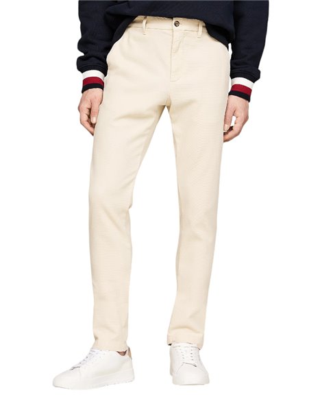 Tommy Hilfiger Bleecker chino slim fit beige strutturato mw0mw35636aci