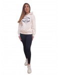 Tommy Hilfiger felpa donna con cappuccio bianca varsity ww0ww42098ybh