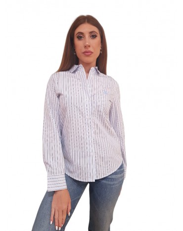 Camicia donna Tommy Hilfiger a righe regular fit ww0ww4227403h