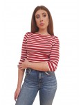 T shirt donna Tommy Hilfiger rossa manica lunga new cody ww0ww405890e3