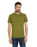 Guess polo uomo verde Nolan con logo a rilievo sul collo m4gp66kc701-g8y4