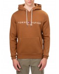 Tommy Hilfiger felpa uomo con cappuccio e logo kakhi mw0mw11599gwp