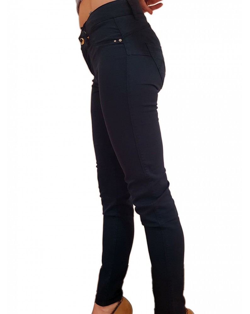 Gaudi pantaloni blu jeggings skinny in cotone Jordie