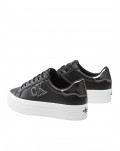 Calvin Klein sneakers in pelle nera con plateau