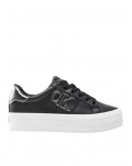 Calvin Klein sneakers in pelle nera con plateau