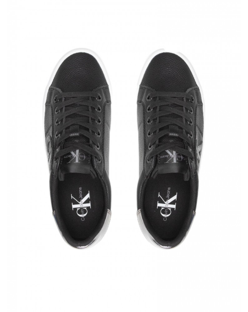 Calvin Klein sneakers in pelle nera con plateau