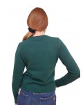 Tommy Hilfiger pullover donna girocollo verde soft wool ww0ww44161l6k