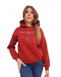 Tommy Hilfiger felpa donna con cappuccio dark magma mdrn corp ww0ww43598xnn