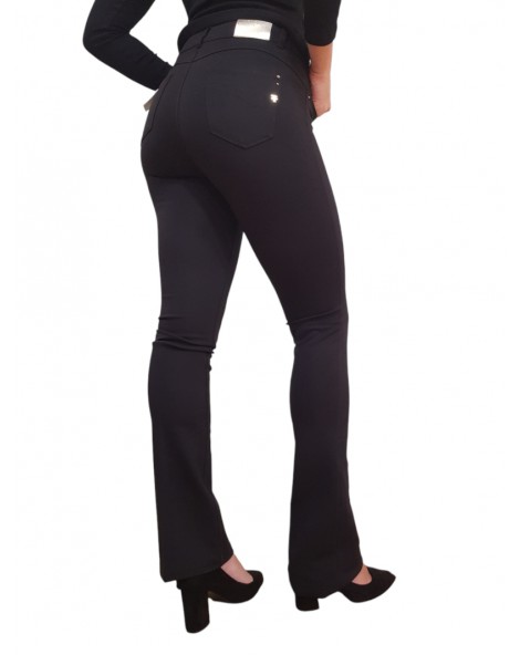 Pantalone donna Fracomina Bella B bootcut nero punto Milano