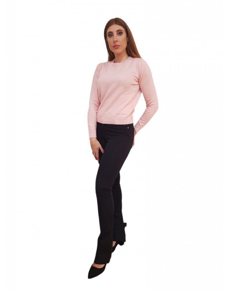 Fracomina maglia girocollo rosa fr24wt7041k52801-238