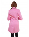 Cappotto Fracomina slim monopetto rosa