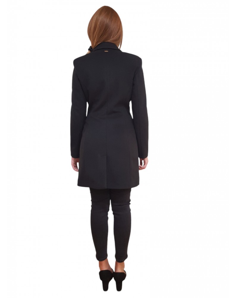 Cappotto donna Fracomina slim monopetto nero