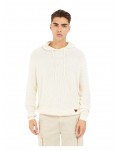 Maglia uomo Guess beige con cappuccio Derik Hoodie m4yr09z3fb1 