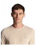 Lyle & Scott maglia uomo girocollo tinta unita beige tonal eagle kn821ton-w870