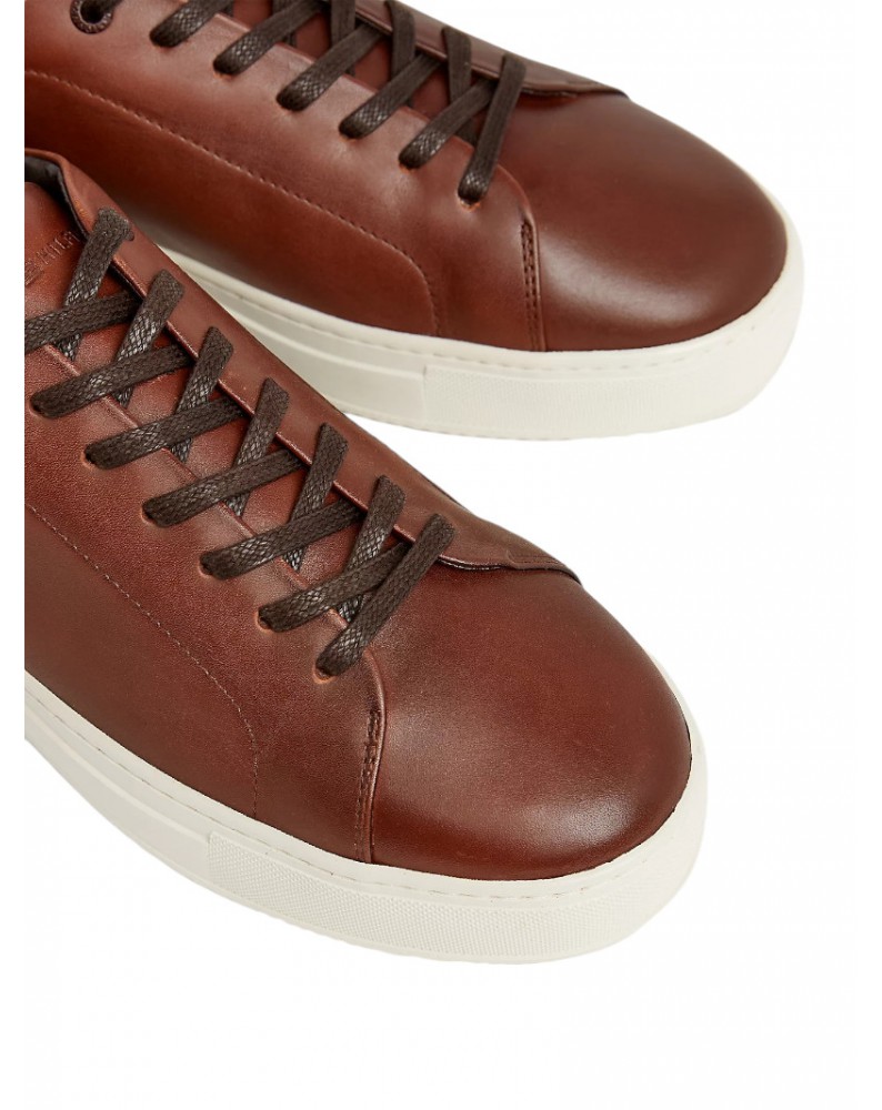 Tommy Hilfiger sneakers uomo cuoio in pelle premium heritage fm0fm04832gtu