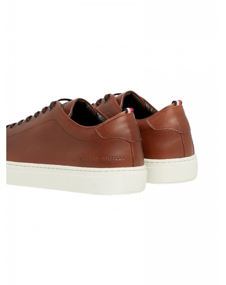 Tommy Hilfiger sneakers uomo cuoio in pelle premium heritage fm0fm04832gtu